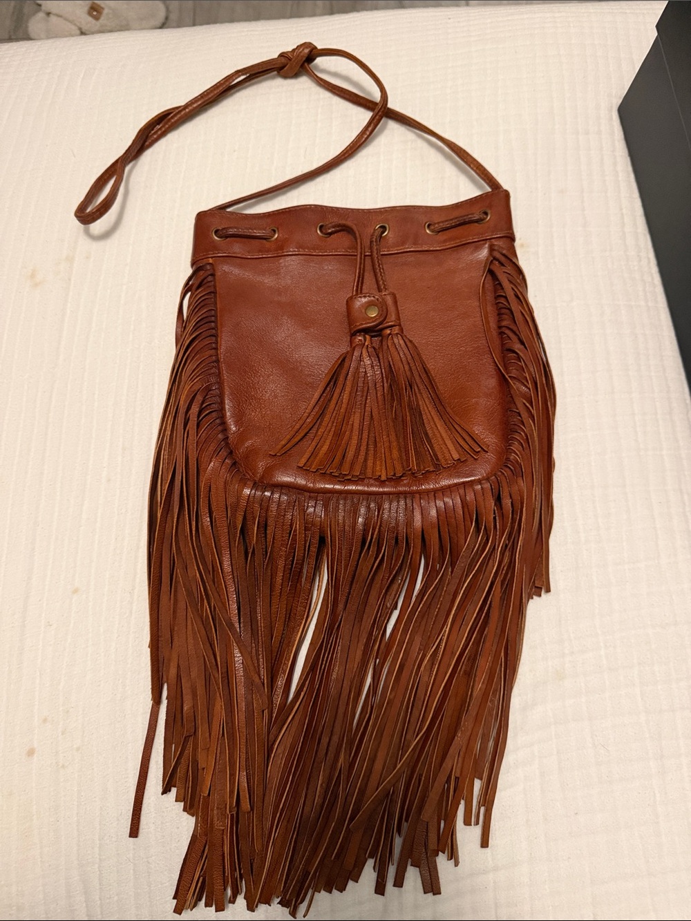 Scully Leather Fringe Purse
